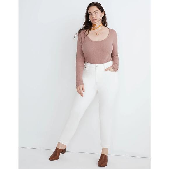 Madewell The Perfect Vintage Jean Stretch High Rise Tile White 32 - Picture 1 of 5